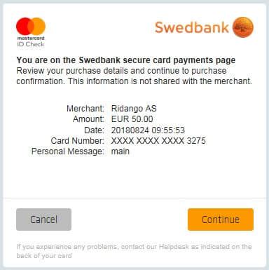 swedbank banko identifikavimo kodas.